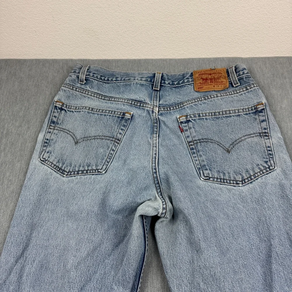 Vintage Levis 550 Jeans Men 38X32 Fits 36x32 Blue Relaxed Fit Denim Made In USA‎